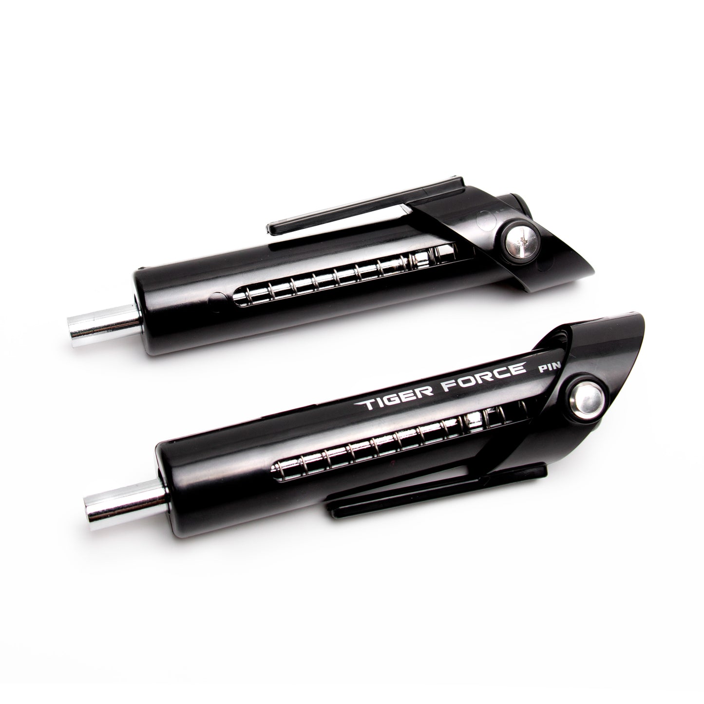 Deux dropset pins face à face, montrant leur design robuste et leur finition durable pour optimiser les entraînements.