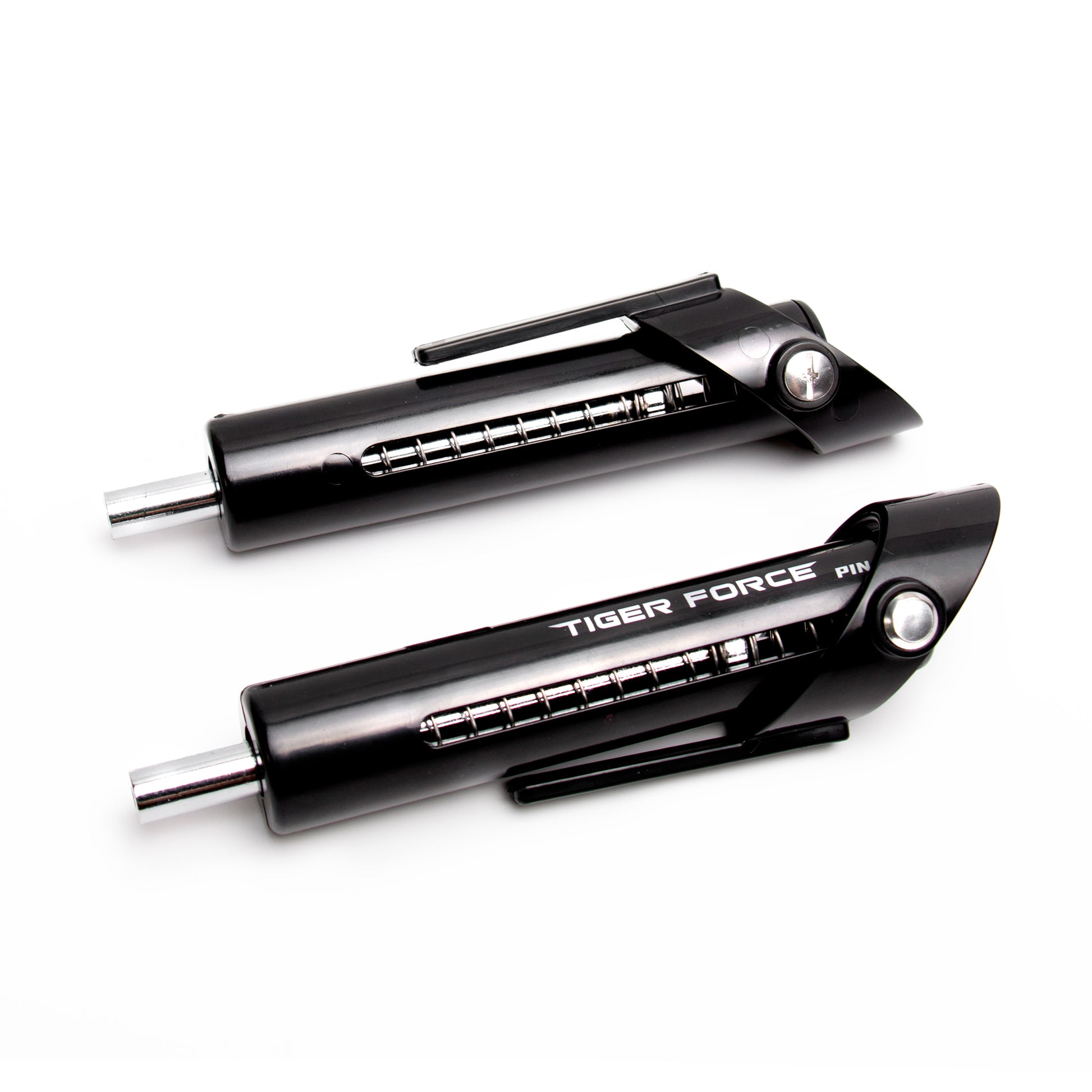 Deux dropset pins face à face, montrant leur design robuste et leur finition durable pour optimiser les entraînements.